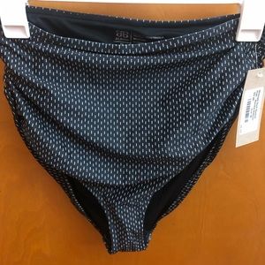 Albion Midnight Dash Ruched High-Waisted Bottoms- Medium